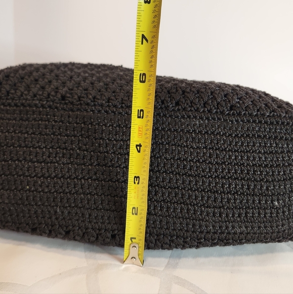 The Sak Vintage Black Crochet Lined Shoulder Hobo Bag OS - Picture 7 of 11